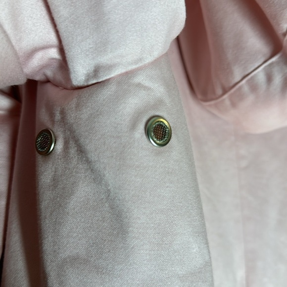 Anne Klein Reversible Hooded Raincoat Floral Multicolor/ Pastel Pink Vintage M - Picture 11 of 16